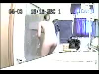 Dad records his Daughter on spycam in bathroom